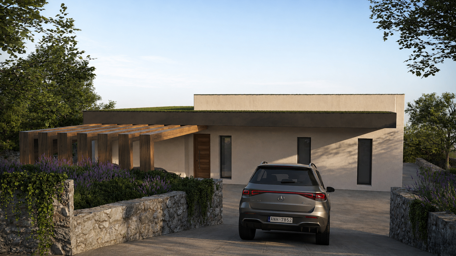 Vista exterior da moradia — proposta conceptual